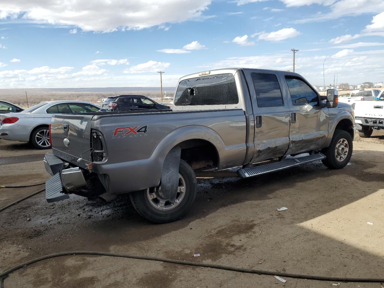 2012 Ford F250 VIN 1FT7W2B62CEC66296 Copart auction photo, side / rear end damage thumbnail 3