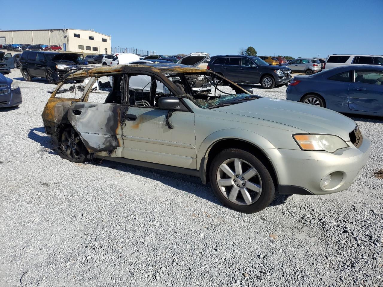 2007 Subaru Outback VIN 4S4BP61C577337261 Copart auction photo, burn damage thumbnail 4