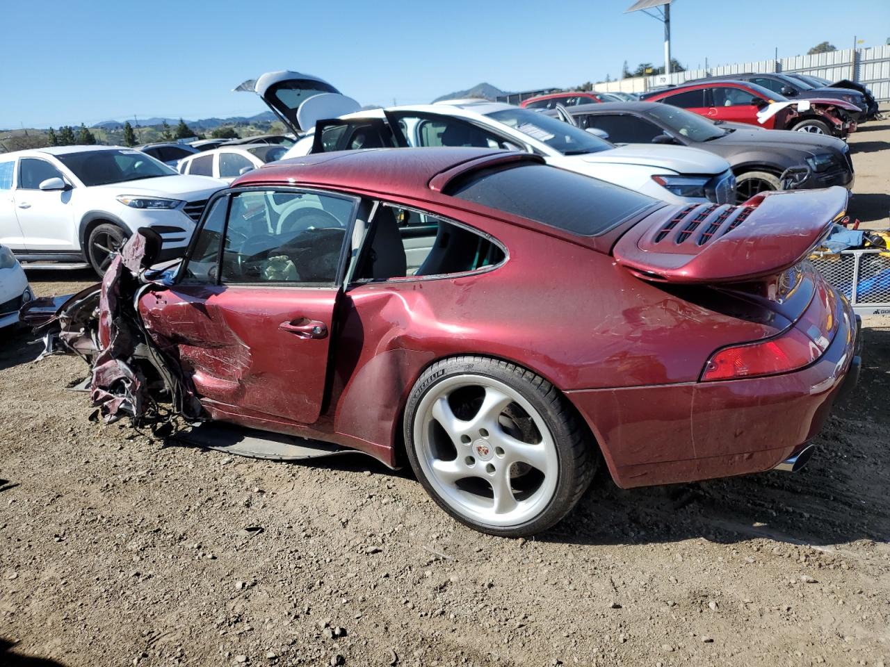 1996 Porsche 911 VIN WP0AA2998TS322344 Copart auction photo, front end / side damage thumbnail 2