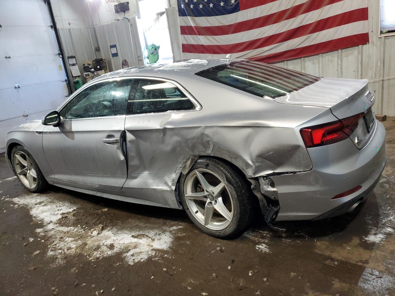 2019 Audi A5 VIN WAUTNAF51KA013678 Copart auction photo, side / rear end damage thumbnail 2
