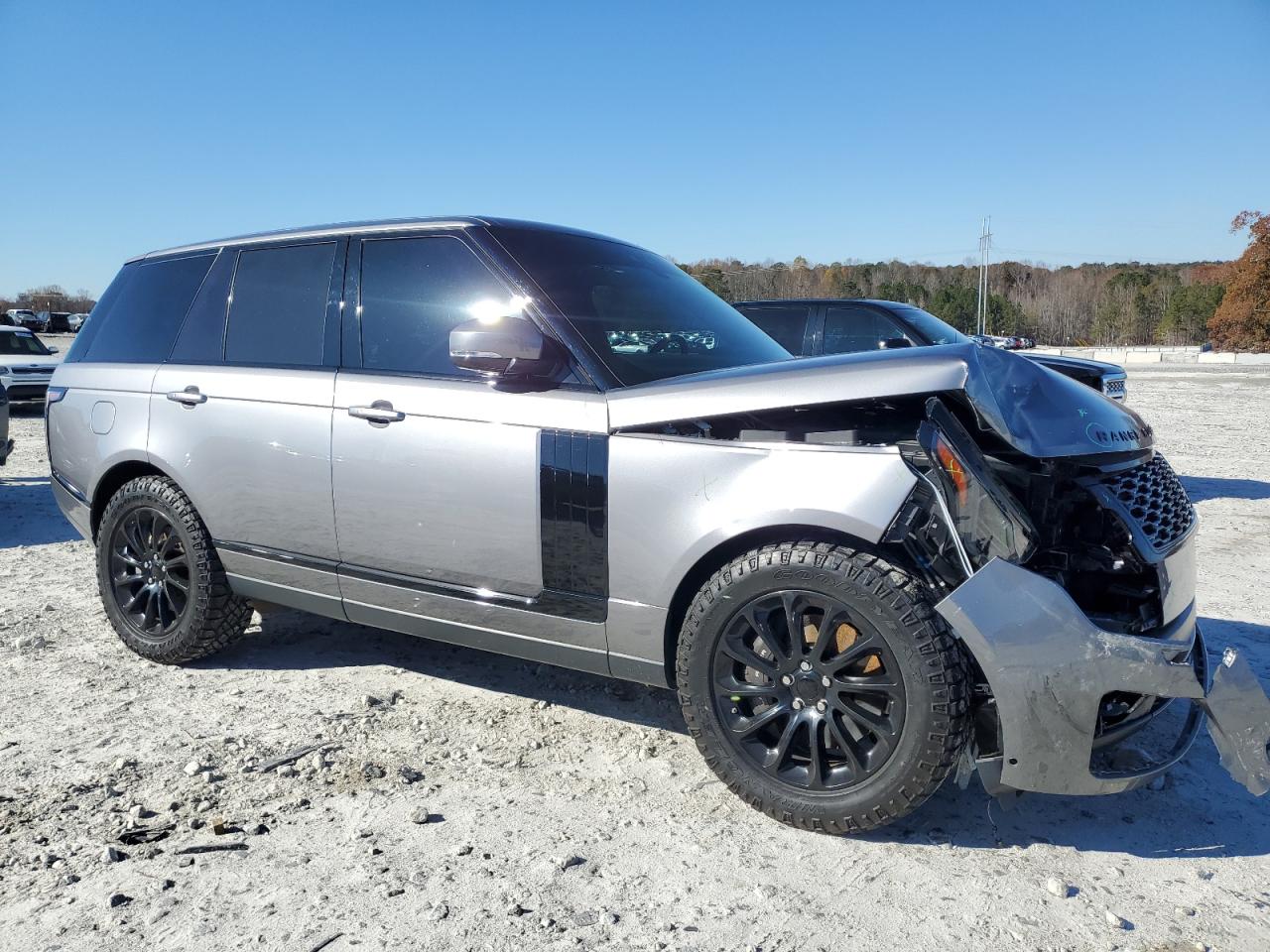 2020 Land Rover Range Rover VIN SALGS2RU6LA413669 Copart auction photo, front end / side damage thumbnail 4