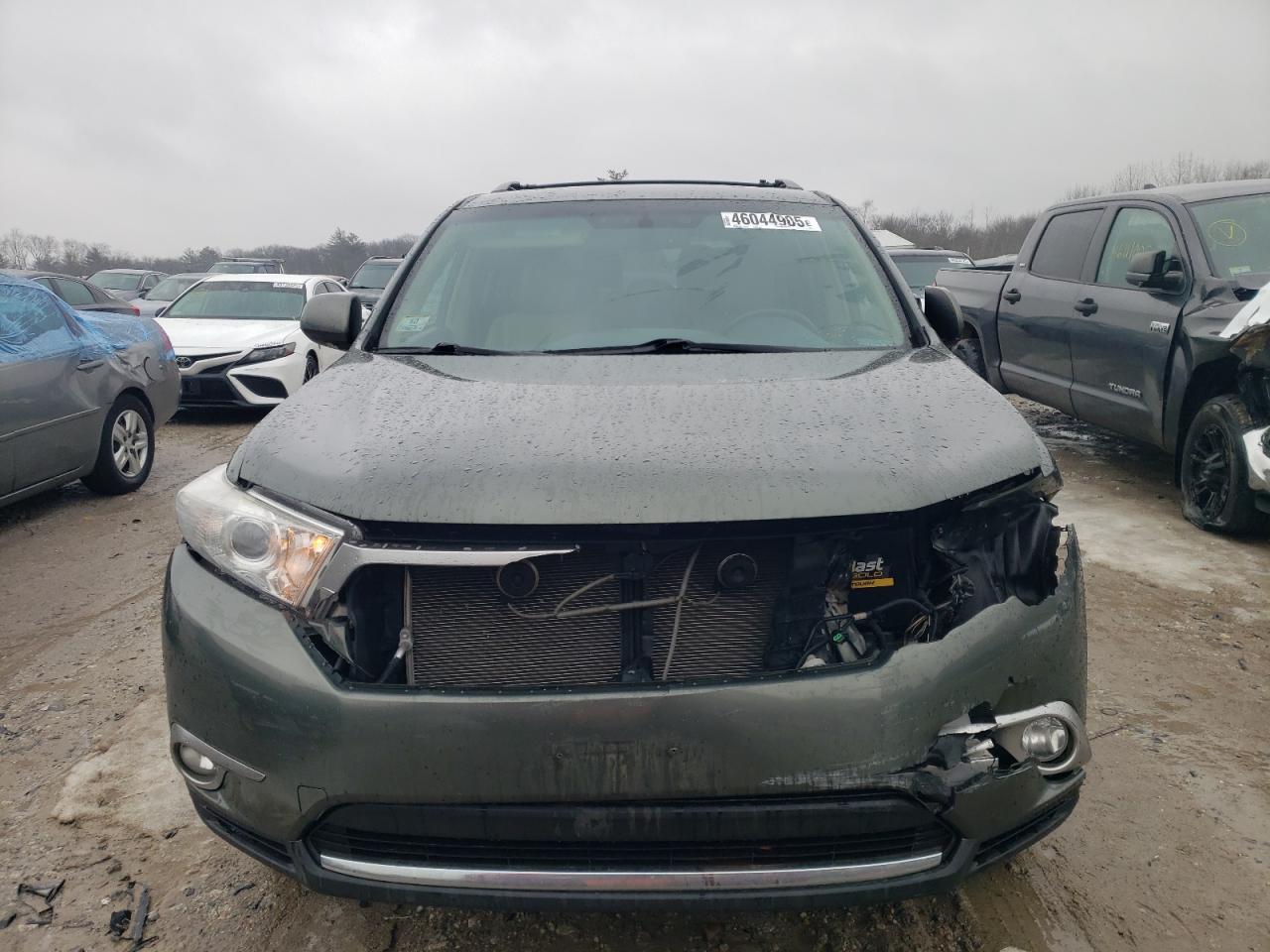 2013 Toyota Highlander VIN 5TDDK3EH1DS217961 Copart auction photo, front end / rear end damage thumbnail 5