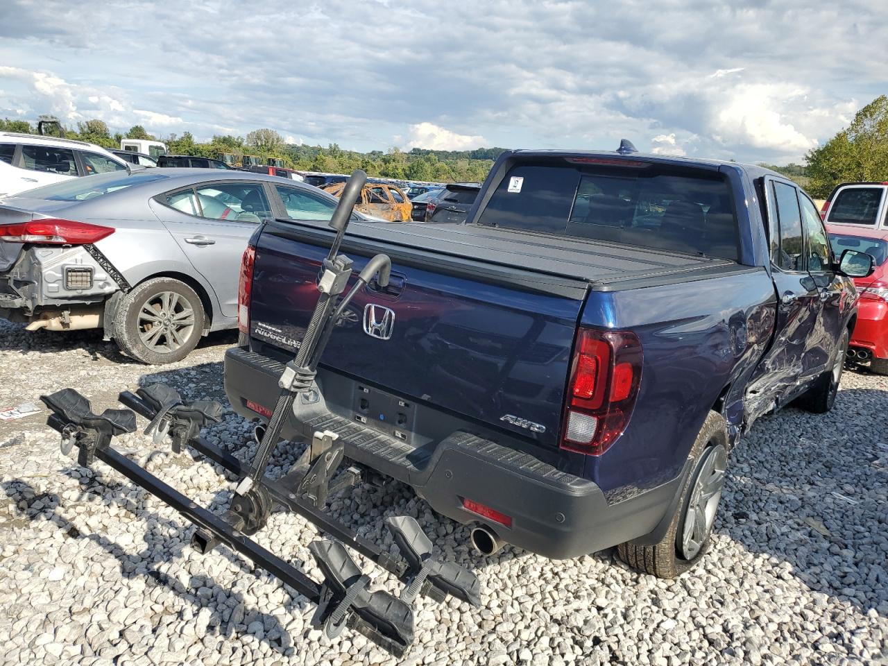 2022 Honda Ridgeline VIN 5FPYK3F78NB034707 Copart auction photo, side damage thumbnail 3