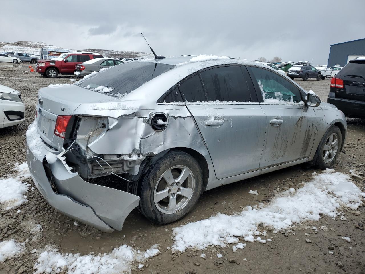 2014 Chevrolet Cruze VIN 1G1PC5SBXE7444169 Copart auction photo, side / rear end damage thumbnail 3