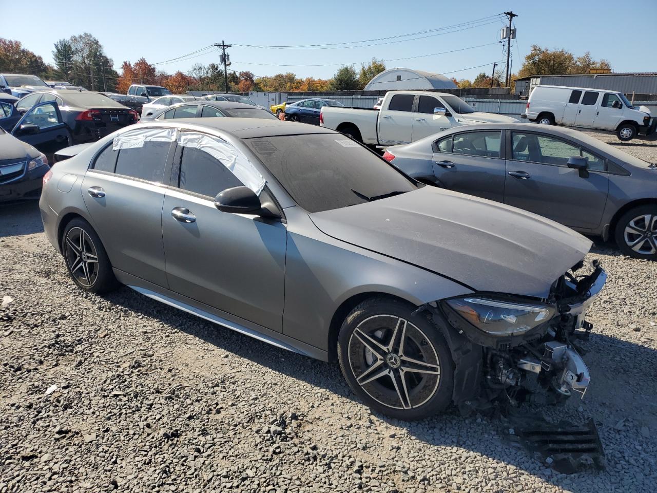 2023 Mercedes-Benz C-klasse VIN W1KAF4HB3PR146761 Copart auction photo, biohazard/chemical / front end damage thumbnail 4