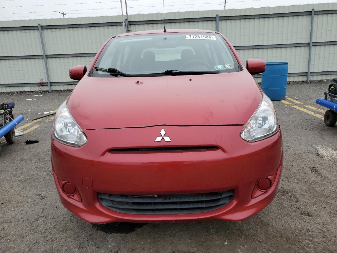 2014 Mitsubishi Mirage VIN ML32A3HJ9EH019016 Copart auction photo, side / front end damage thumbnail 5