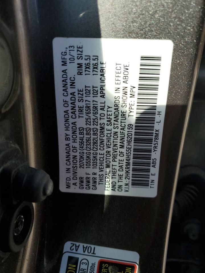 2014 Honda CR-V VIN 2HKRM4H55EH620159 Copart auction photo, front end damage thumbnail 13