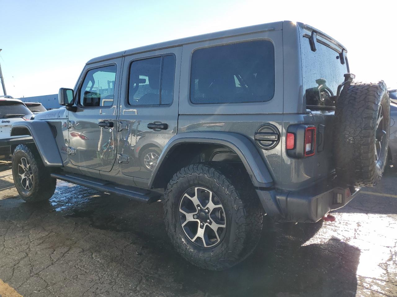2020 Jeep Wrangler VIN 1C4HJXFG5LW268525 Copart auction photo, side damage thumbnail 2