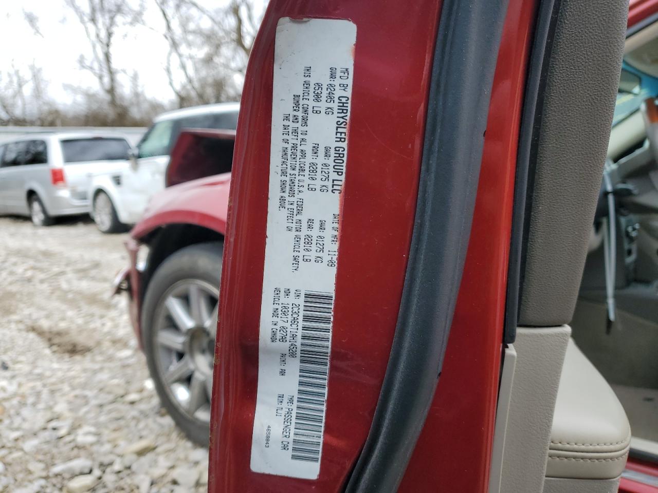 2010 Chrysler 300 VIN 2C3CA6CT1AH145200 Copart auction photo, front end damage thumbnail 12