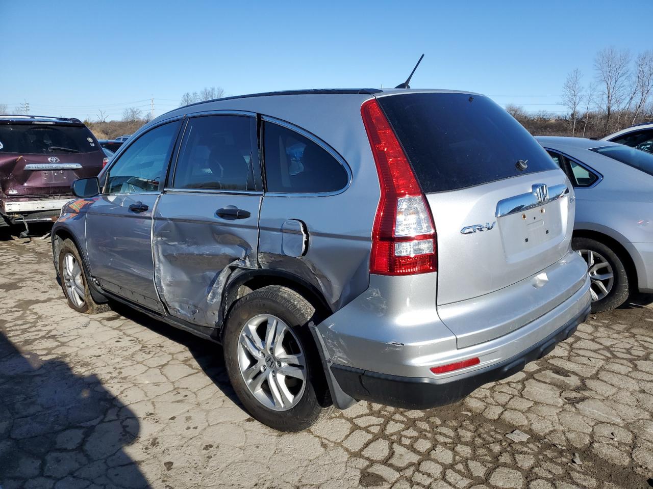 2011 Honda CR-V VIN 3CZRE4H57BG704558 Copart auction photo, side damage thumbnail 2