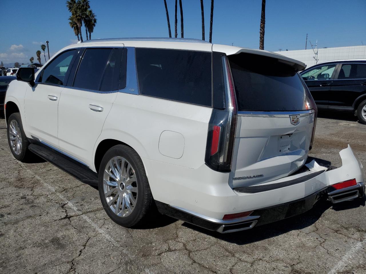 2021 Cadillac Escalade VIN 1GYS3CKL9MR471651 Copart auction photo, rear end / minor dent/scratches damage thumbnail 2