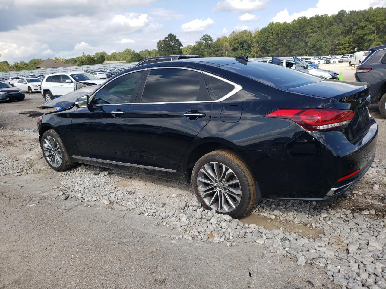 2016 Hyundai Genesis VIN KMHGN4JEXGU126902 Copart auction photo, front end / side damage thumbnail 2