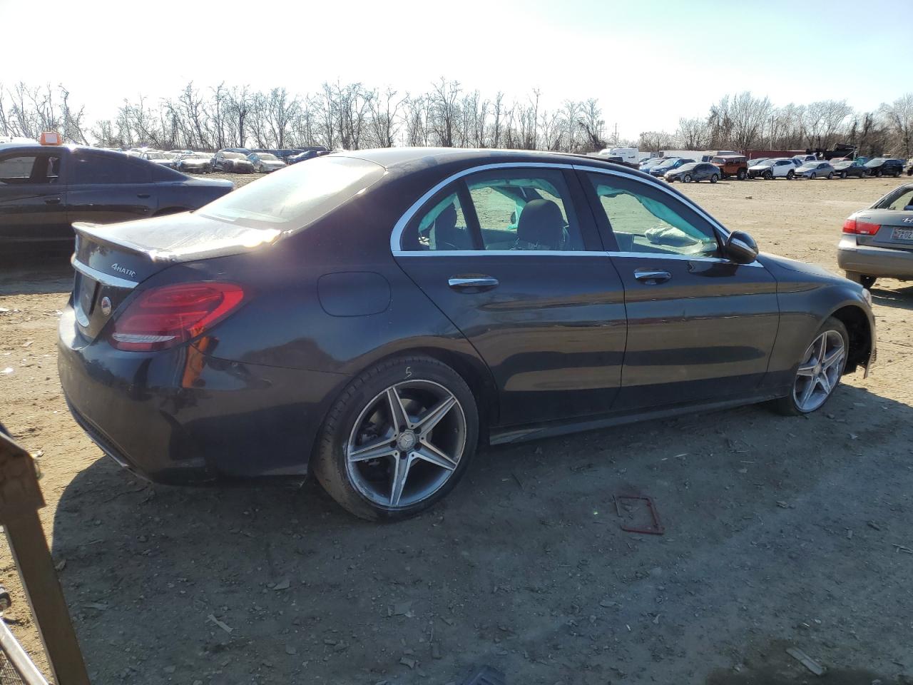 2015 Mercedes-Benz C-klasse VIN 55SWF4KB6FU086549 Copart auction photo, front end / undercarriage damage thumbnail 3