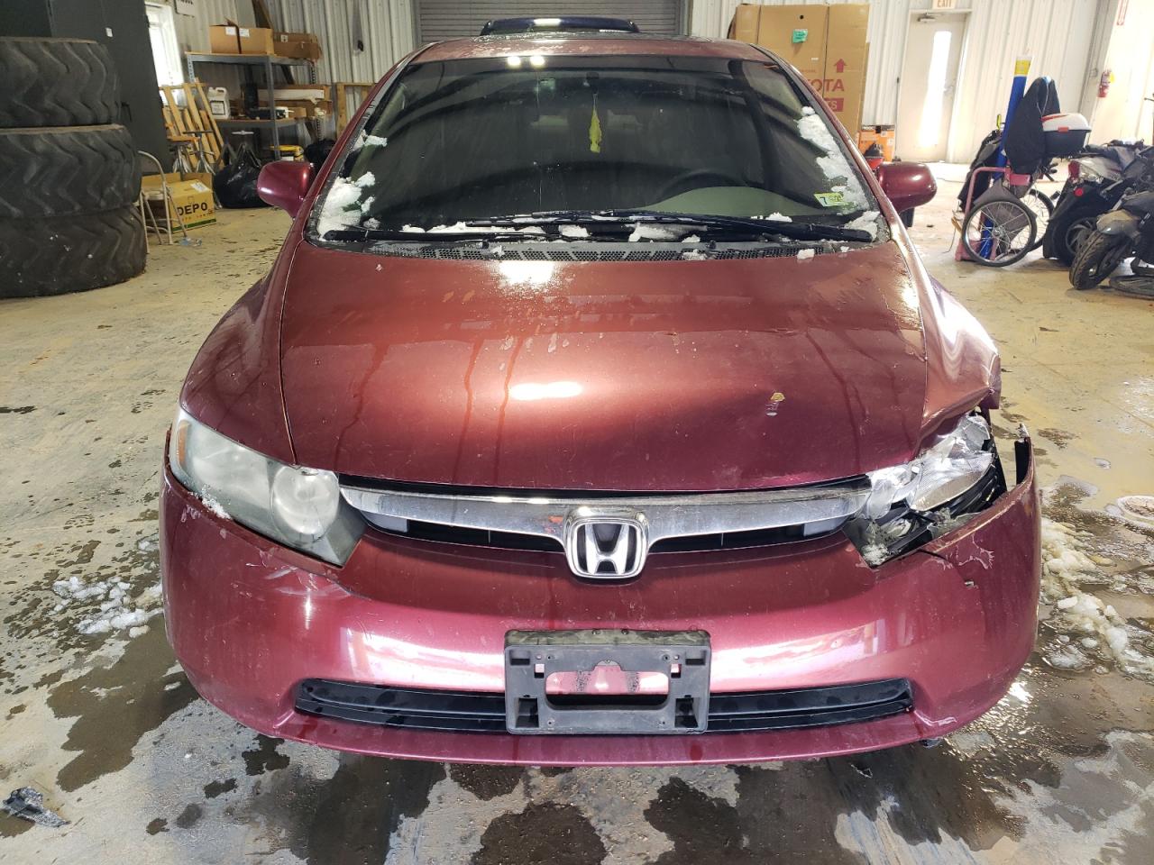 2008 Honda Civic VIN 1HGFA16578L091005 Copart auction photo, front end / side damage thumbnail 5