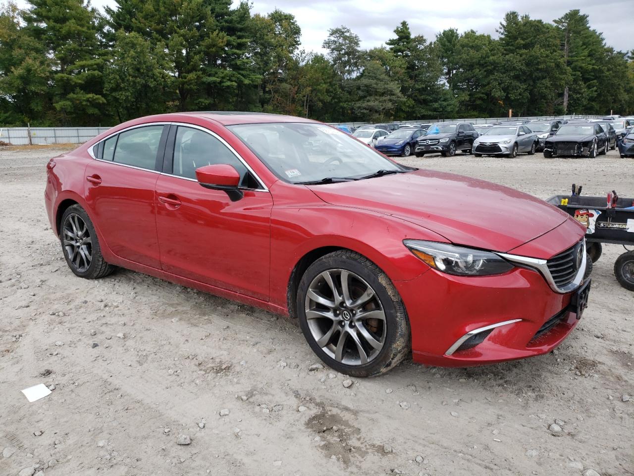 2017 Mazda 6 VIN JM1GL1W54H1135986 Copart auction photo, side / rear end damage thumbnail 4