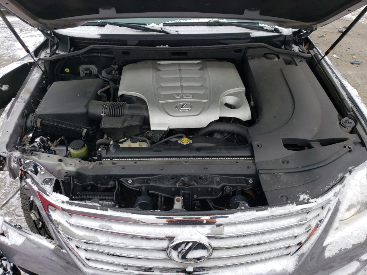 2011 Lexus LX VIN JTJHY7AX3B4069631 Copart auction photo, front end / side damage thumbnail 12