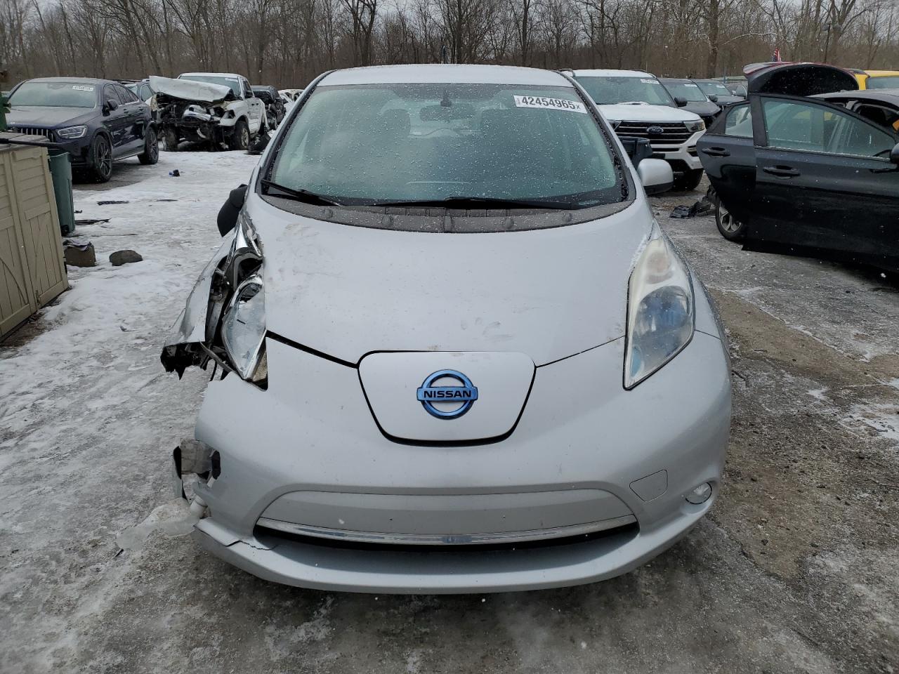2014 Nissan Leaf VIN 1N4AZ0CP0EC331840 Copart auction photo, front end / side damage thumbnail 5