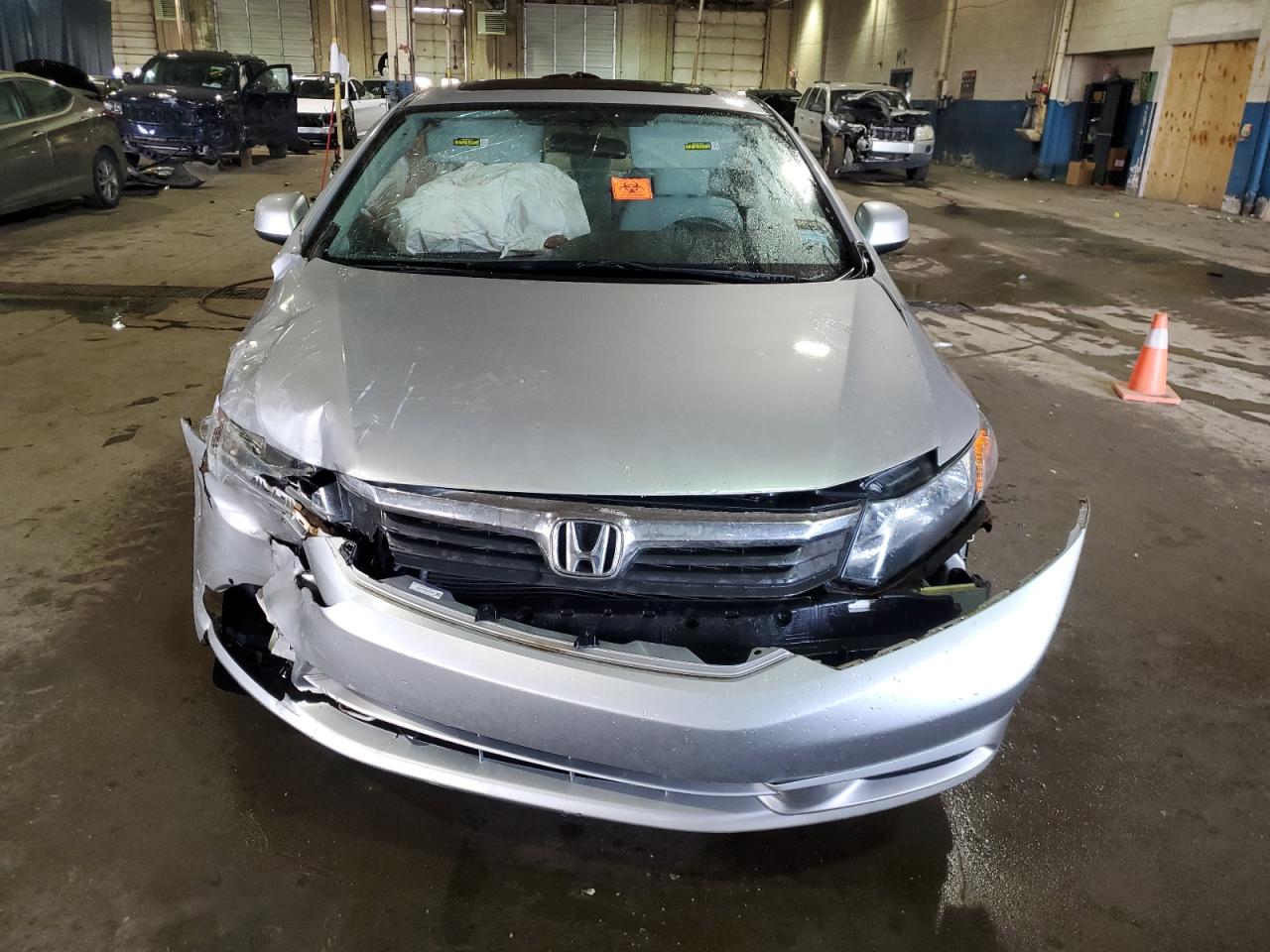 2012 Honda Civic VIN 19XFB2F80CE110118 Copart auction photo, front end / side damage thumbnail 5