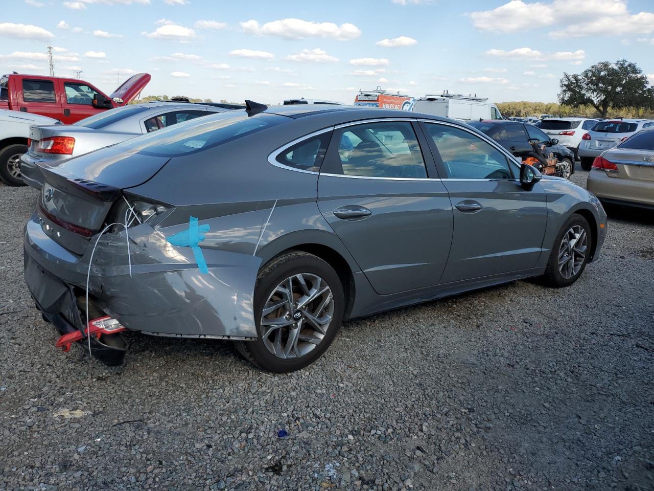 2020 Hyundai Sonata VIN 5NPEF4JA6LH039248 Copart auction photo, rear end damage thumbnail 3