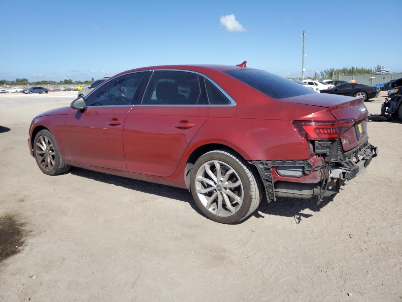 2019 Audi A4 VIN WAUGMAF49KN005199 Copart auction photo, rear end damage thumbnail 2
