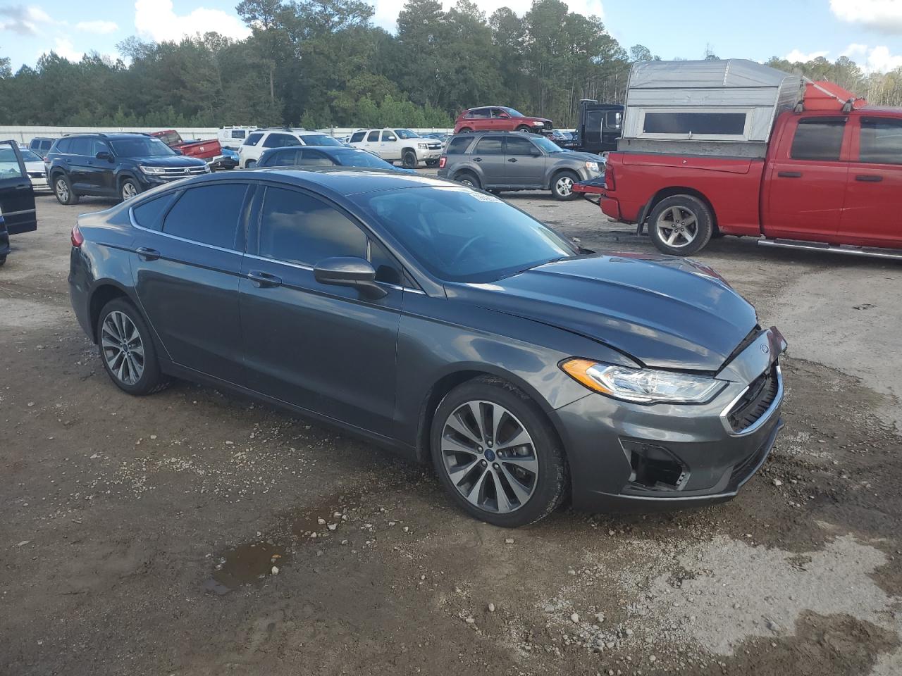 2020 Ford Fusion VIN 3FA6P0T90LR119404 Copart auction photo, front end / side damage thumbnail 4