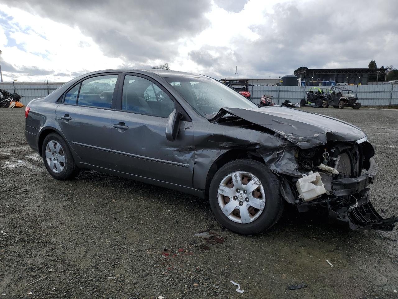 2010 Hyundai Sonata VIN 5NPET4AC9AH654805 Copart auction photo, front end / side damage thumbnail 4