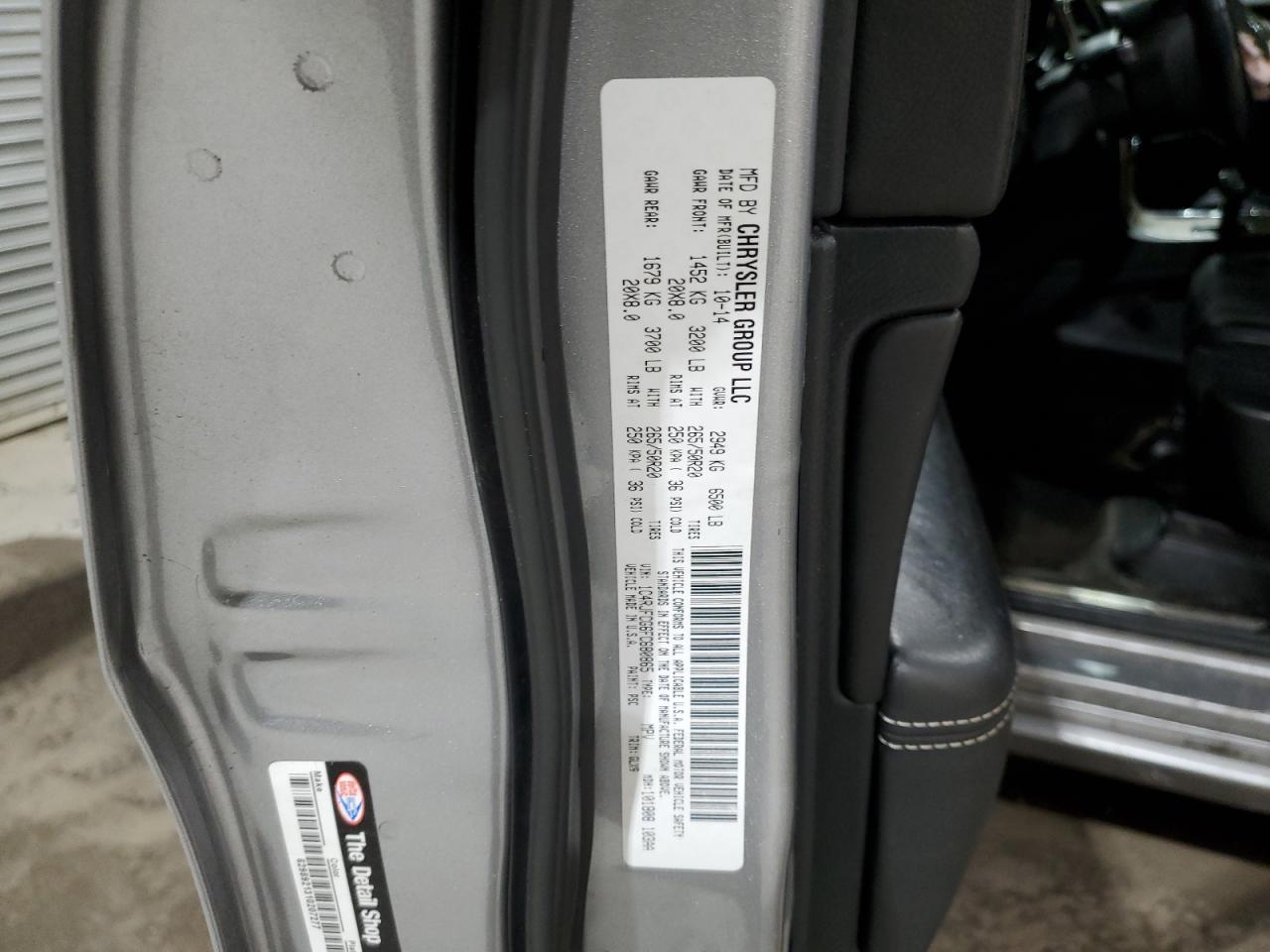 2015 Jeep Grand Cherokee VIN 1C4RJFCG6FC680865 Copart auction photo, front end damage thumbnail 13