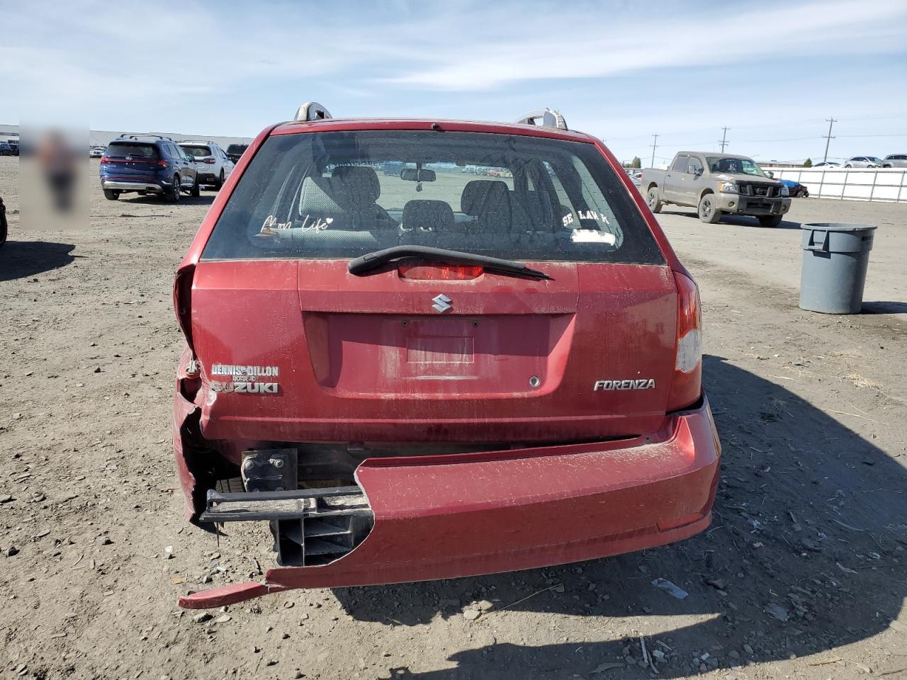 2006 Suzuki Forenza VIN KL5JD86Z26K267298 Copart auction photo, rear end damage thumbnail 6