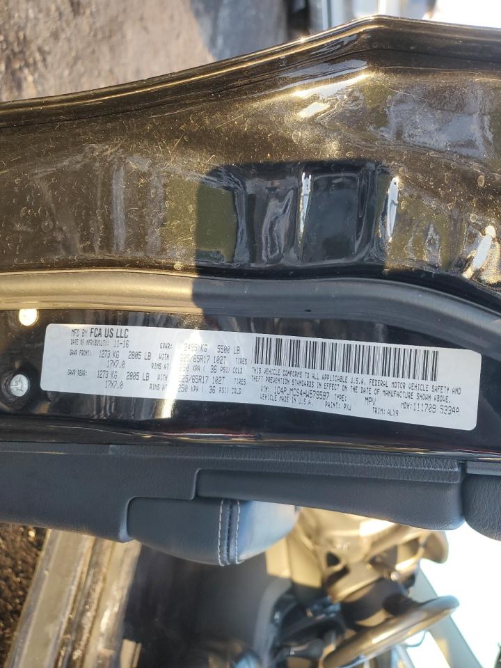 2017 Jeep Grand Cherokee VIN 1C4PJMCS4HW579597 Copart auction photo, rear end / minor dent/scratches damage thumbnail 13