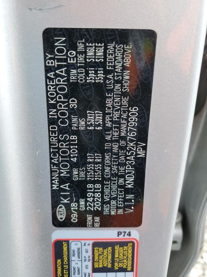 2019 KIA Soul VIN KNDJP3A52K7679906 Copart auction photo, front end / side damage thumbnail 15