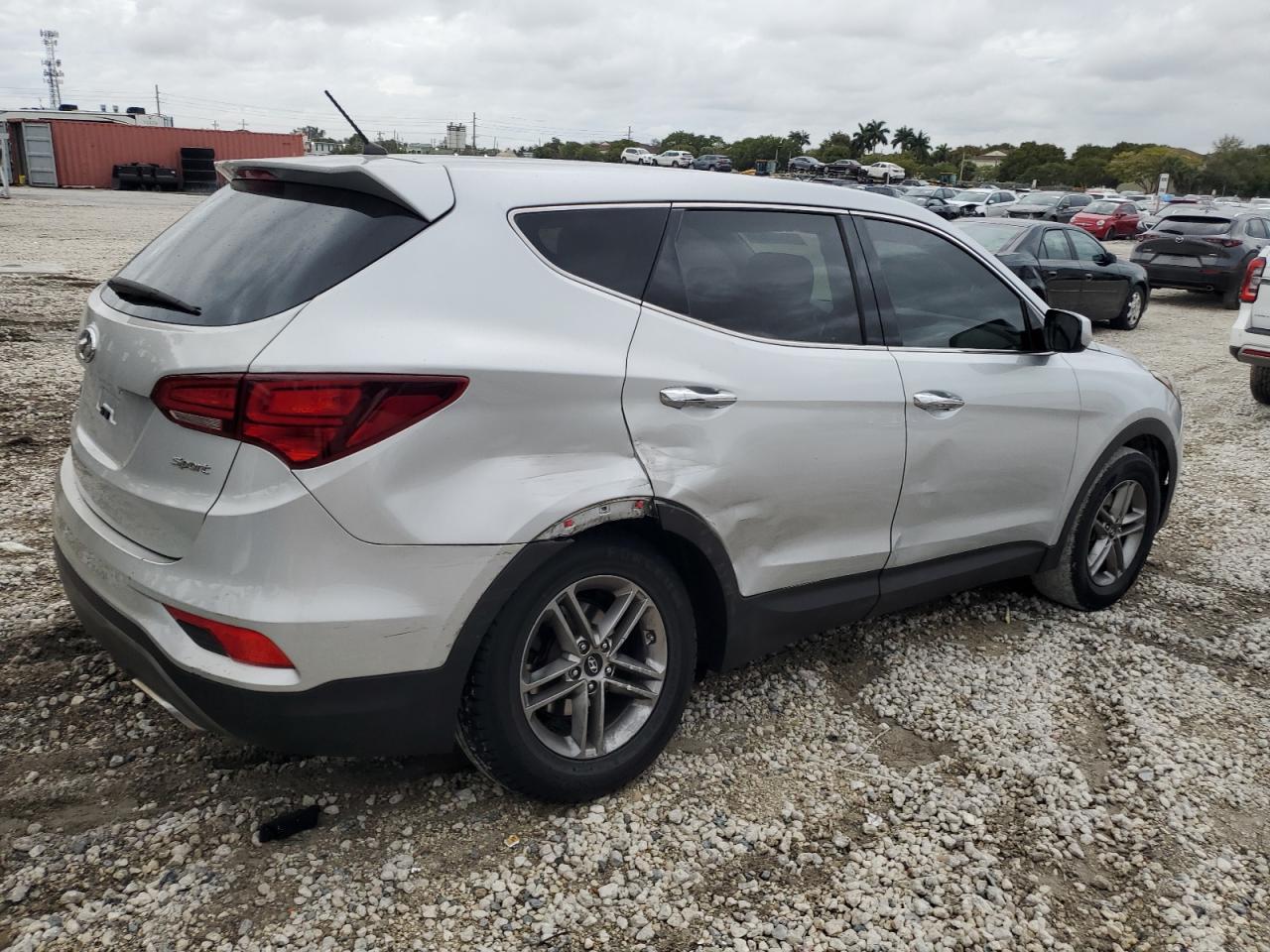 2018 Hyundai Santa Fe VIN 5XYZT3LB5JG551551 Copart auction photo, side damage thumbnail 3