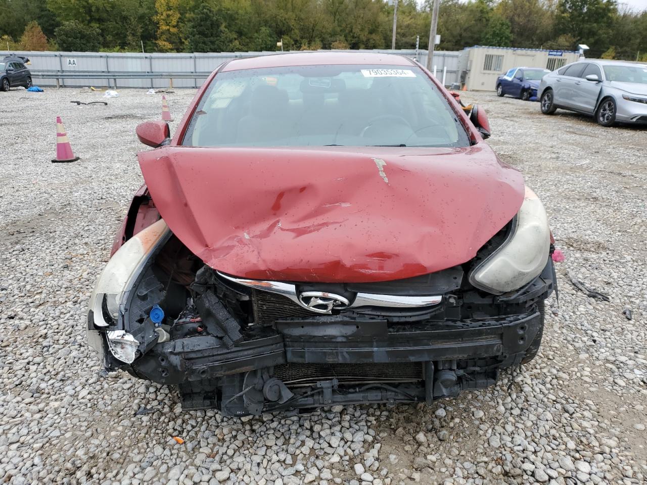 2013 Hyundai Elantra VIN KMHDH4AE8DU657229 Copart auction photo, front end damage thumbnail 5