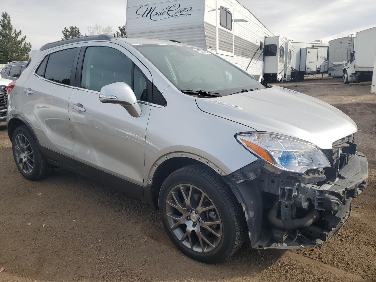 2016 Buick Encore VIN KL4CJ2SM9GB583053 Copart auction photo, front end / side damage thumbnail 4