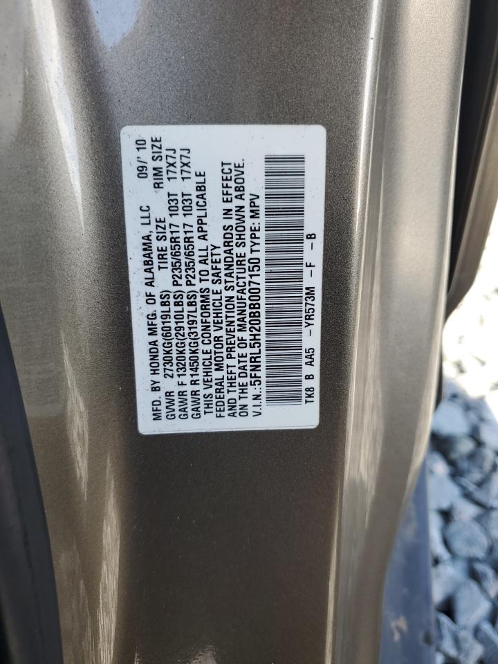 2011 Honda Odyssey VIN 5FNRL5H20BB007150 Copart auction photo, front end / all over damage thumbnail 14