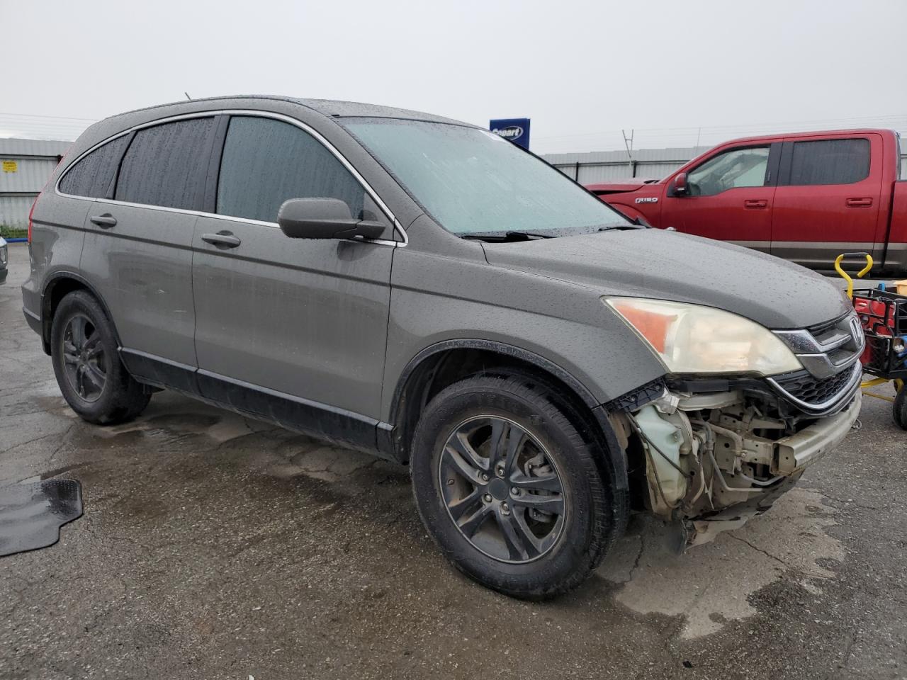 2011 Honda CR-V VIN 5J6RE4H70BL039281 Copart auction photo, front end / side damage thumbnail 4