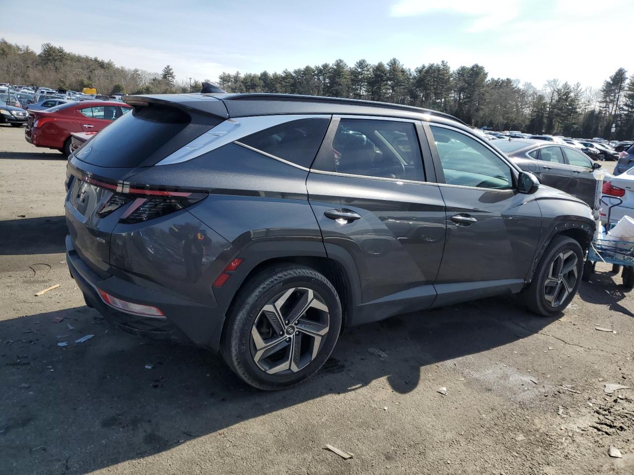 2022 Hyundai Tucson VIN 5NMJCCAE8NH064897 Copart auction photo, front end / side damage thumbnail 3