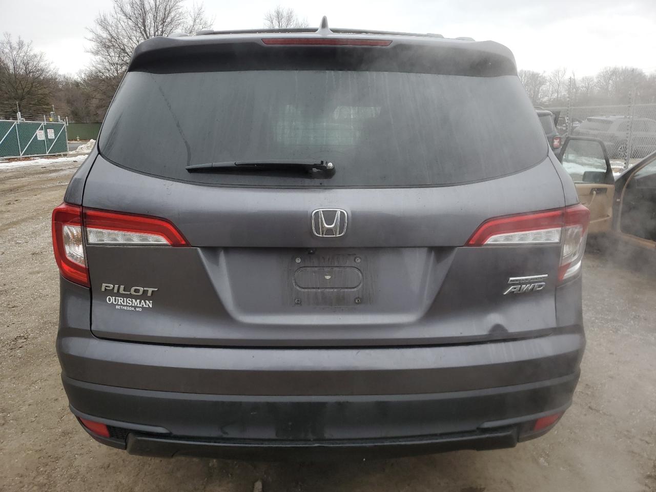 2022 Honda Pilot VIN 5FNYF6H2XNB039150 Copart auction photo, front end / side damage thumbnail 6
