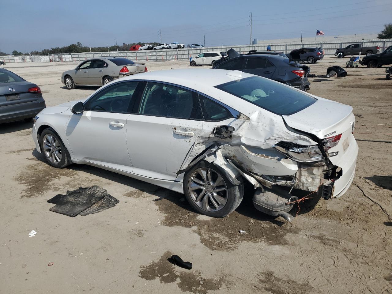 2018 Honda Accord VIN 1HGCV1F1XJA261704 Copart auction photo, rear end / side damage thumbnail 2