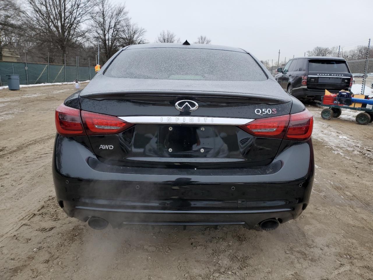 2019 Infiniti Q50 VIN JN1FV7ARXKM800157 Copart auction photo, front end / side damage thumbnail 6