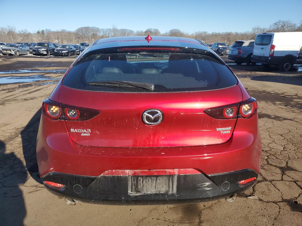 2021 Mazda 3 VIN JM1BPBJY9M1312497 Copart auction photo, front end damage thumbnail 6