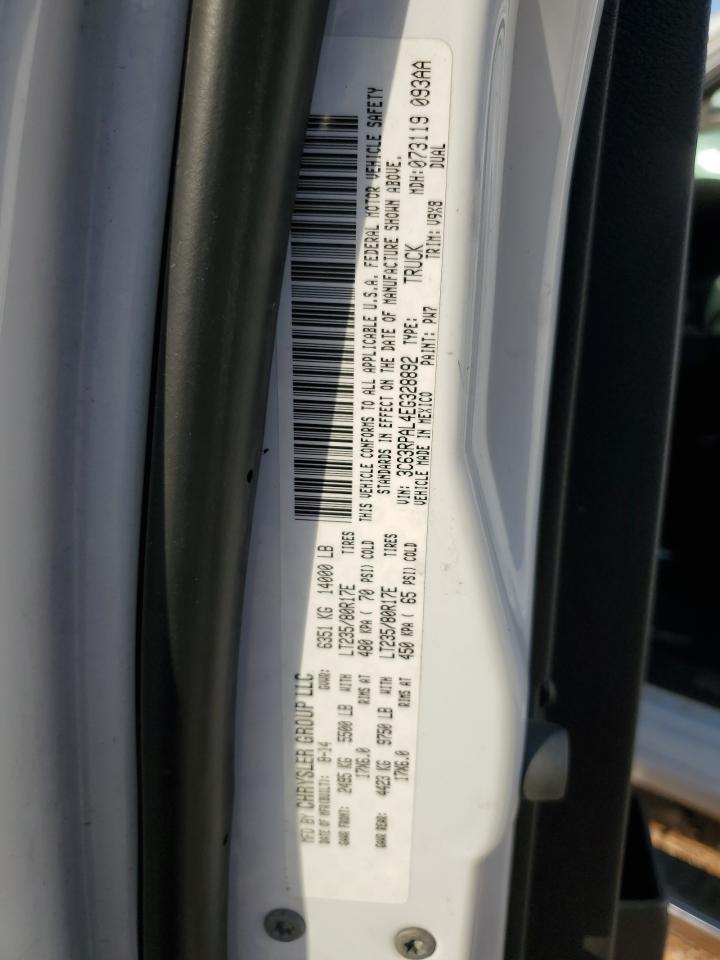 2014 RAM 3500 VIN 3C63RPAL4EG328892 Copart auction photo, all over / mechanical damage thumbnail 12