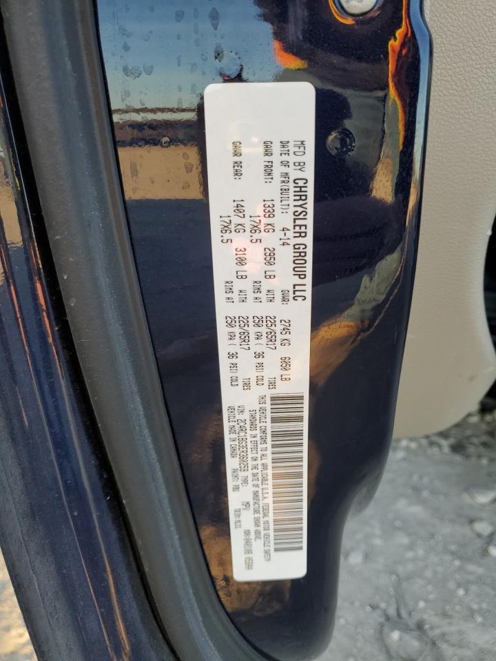 2014 Chrysler Town & Country VIN 2C4RC1BG3ER360259 Copart auction photo, minor dent/scratches damage thumbnail 13