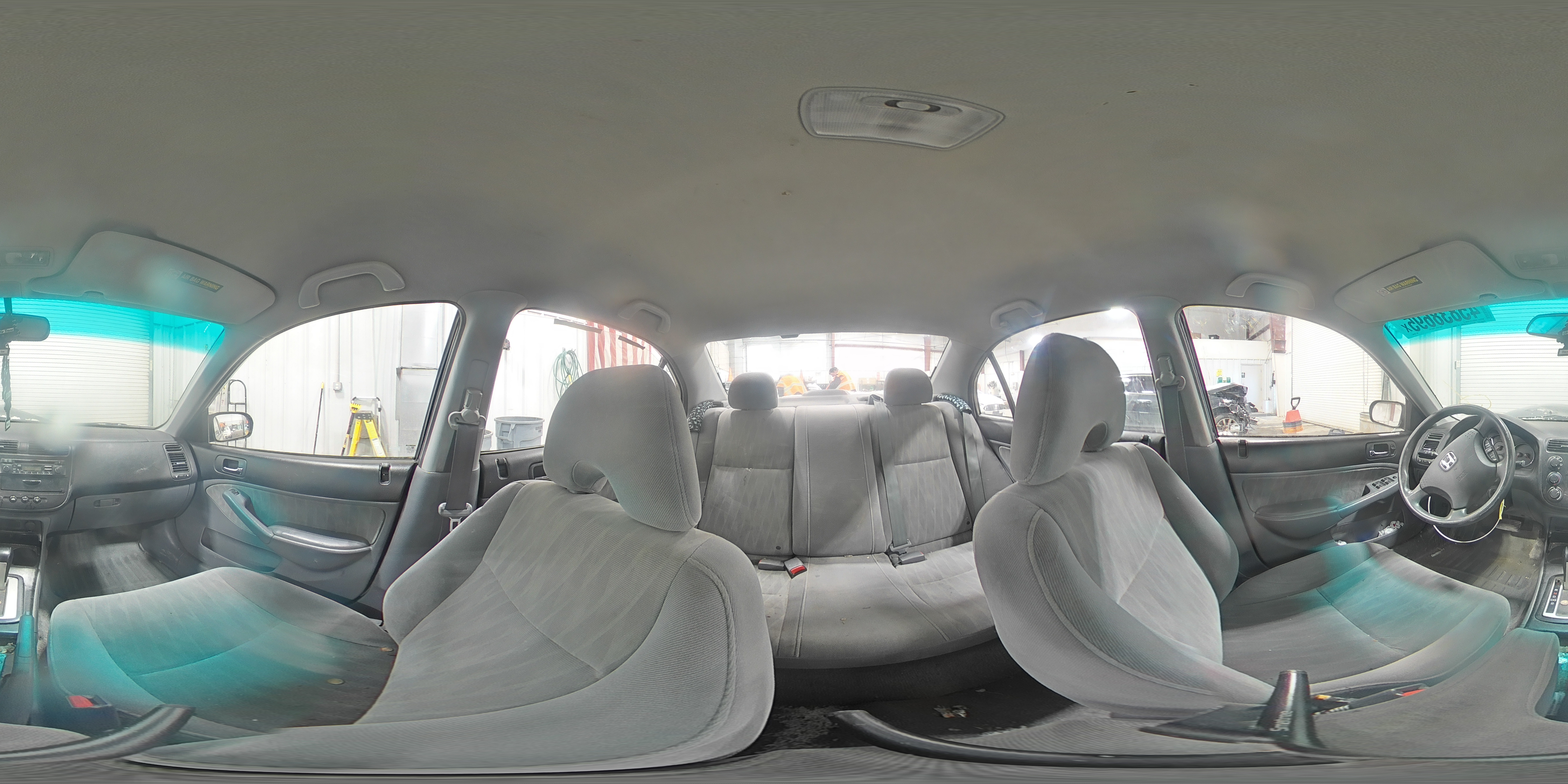 2005 Honda Civic VIN 1HGES16595L023485 Copart auction photo, front end / rear end damage thumbnail 13