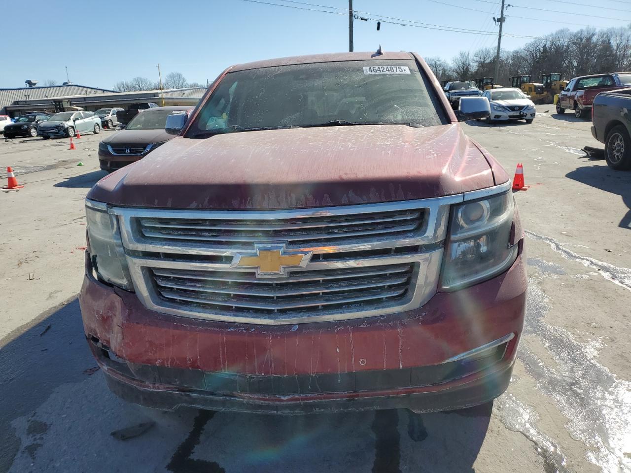 2015 Chevrolet Tahoe VIN 1GNSKCKC8FR128235 Copart auction photo, front end / rear end damage thumbnail 5