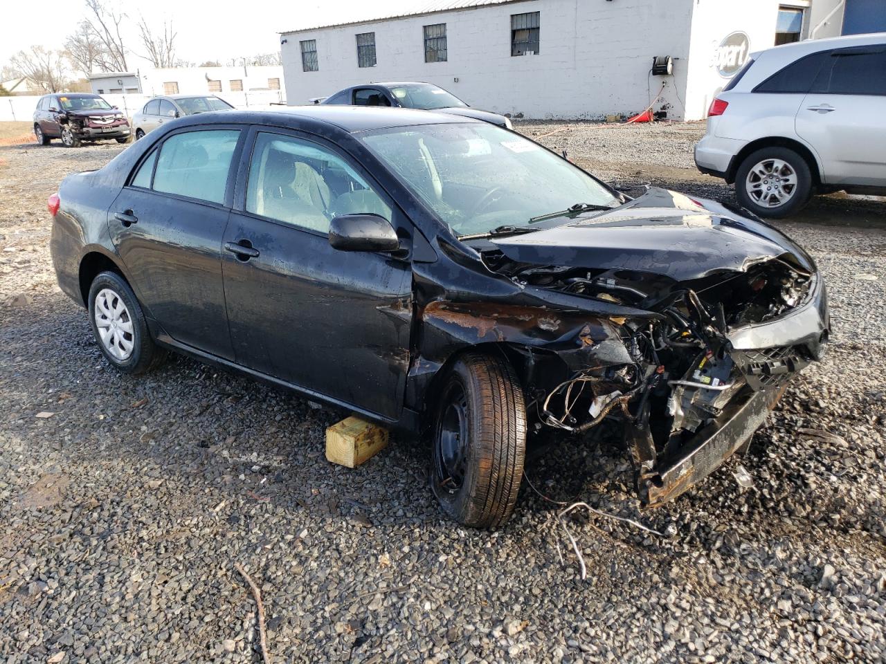 2011 Toyota Corolla VIN 2T1BU4EE9BC631816 Copart auction photo, front end / side damage thumbnail 4