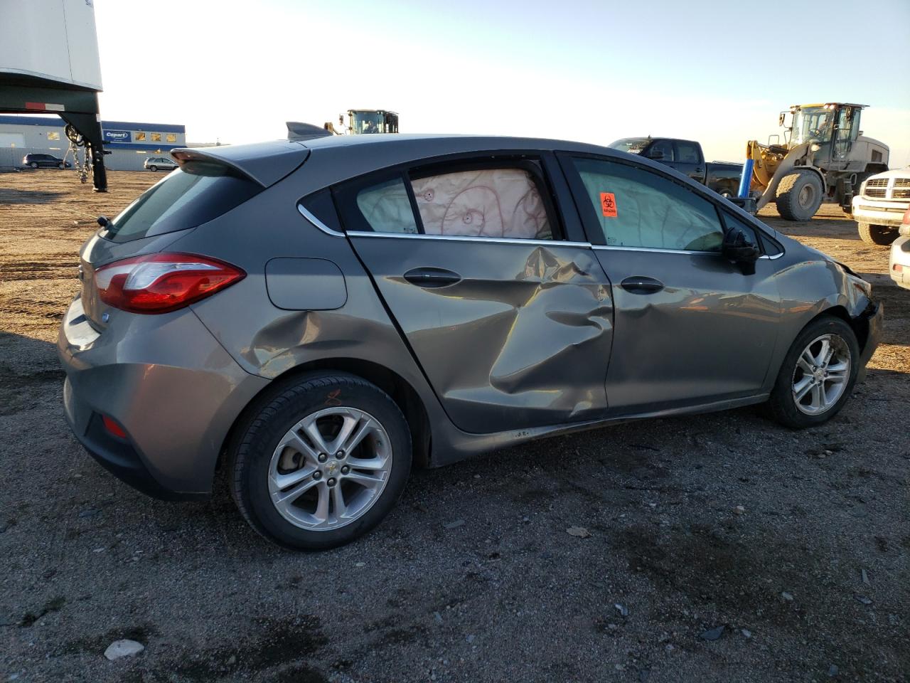 2018 Chevrolet Cruze VIN 3G1BH6SE3JS636492 Copart auction photo, rollover / hail damage thumbnail 3
