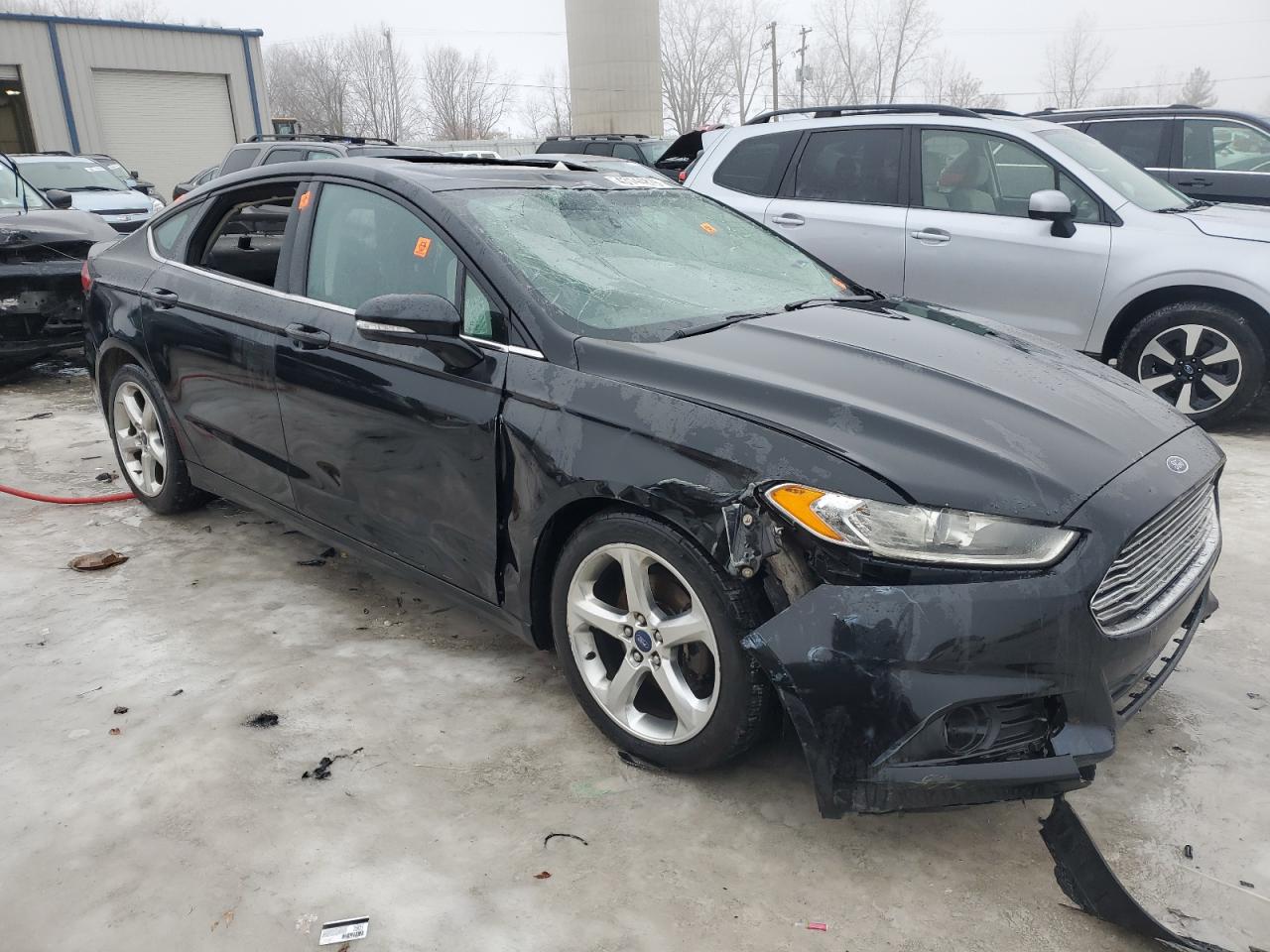2014 Ford Fusion VIN 1FA6P0HD9E5354273 Copart auction photo, rollover damage thumbnail 4