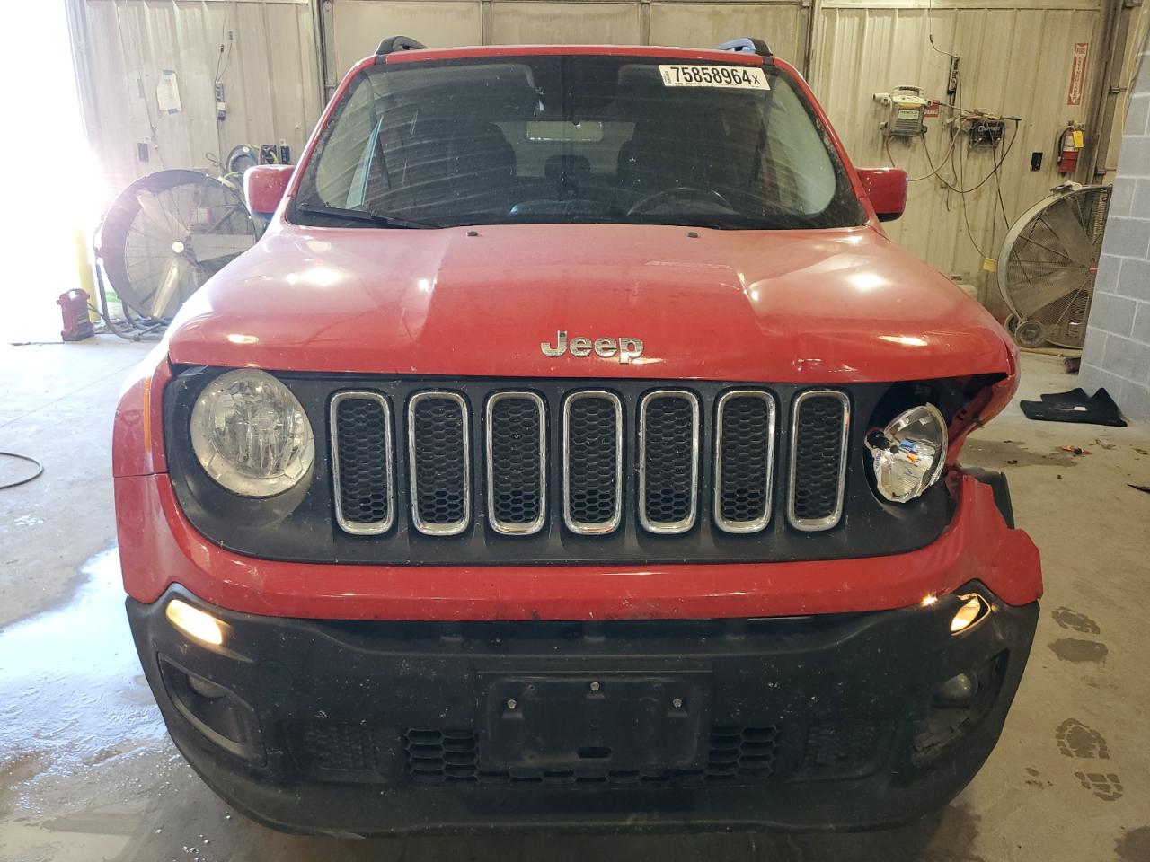2017 Jeep Renegade VIN ZACCJBBB2HPF40847 Copart auction photo, front end damage thumbnail 5