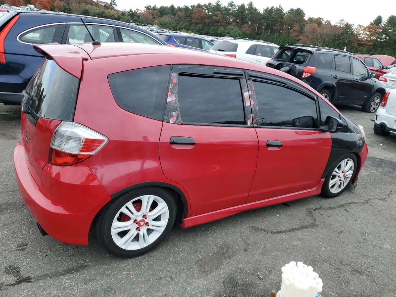 2009 Honda Fit VIN JHMGE87409S041347 Copart auction photo, rear end damage thumbnail 3