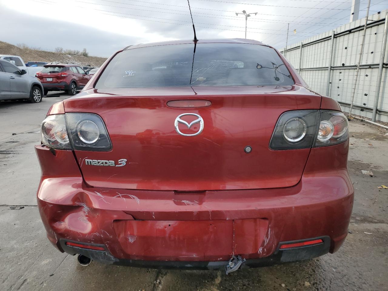 2008 Mazda 3 VIN JM1BK32F181108784 Copart auction photo, front end / side damage thumbnail 6